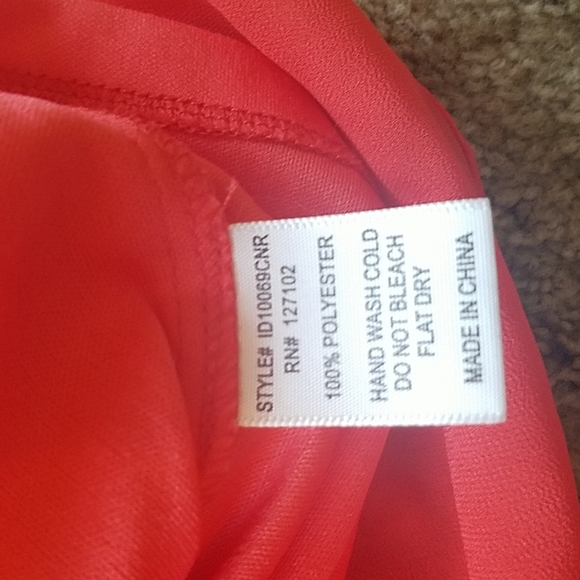 Pink Owl Size Small Orange Sleeveless Dress - Picture 6 of 7